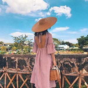 Wicker Basket Lady Bag